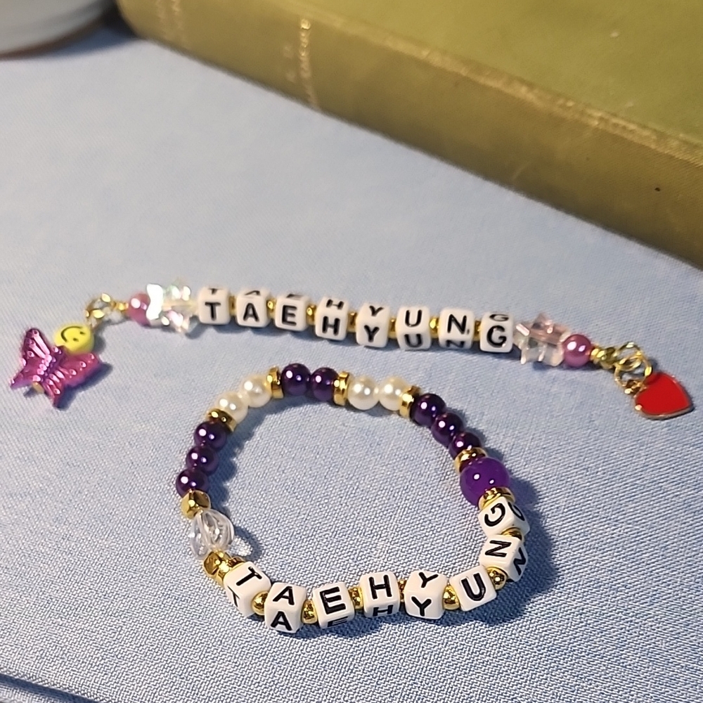 🎤Kpop Inspired BTS - Taehyung Ver. Bracelet & Phone Charm